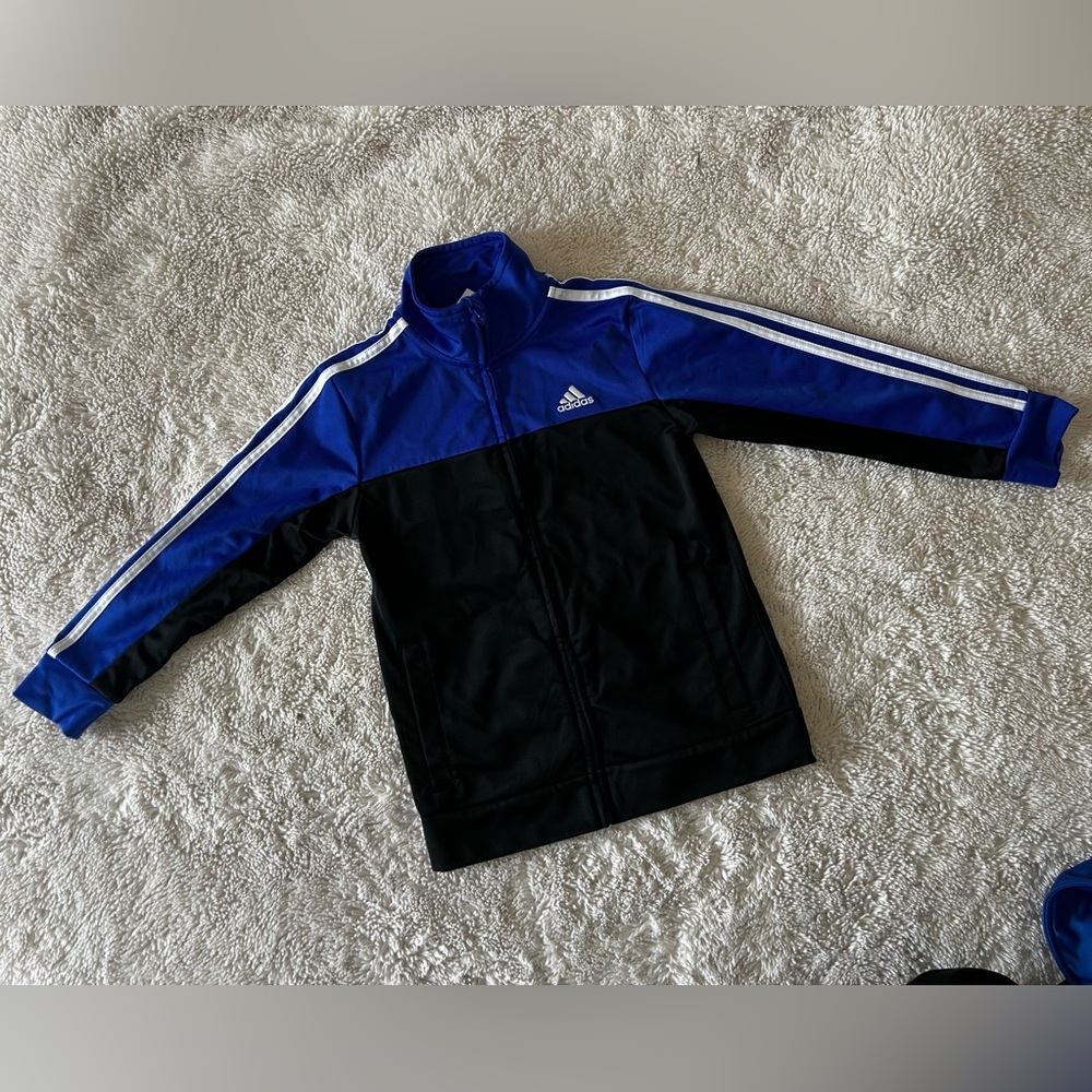 (2) Adidas Kids Blue and Black Tracksuit Sets Size 7 EUC - Picture 3 of 13